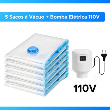 Kit TurboVac Elétrico-Bomba + 5 sacos -OFERTA LIMITADA