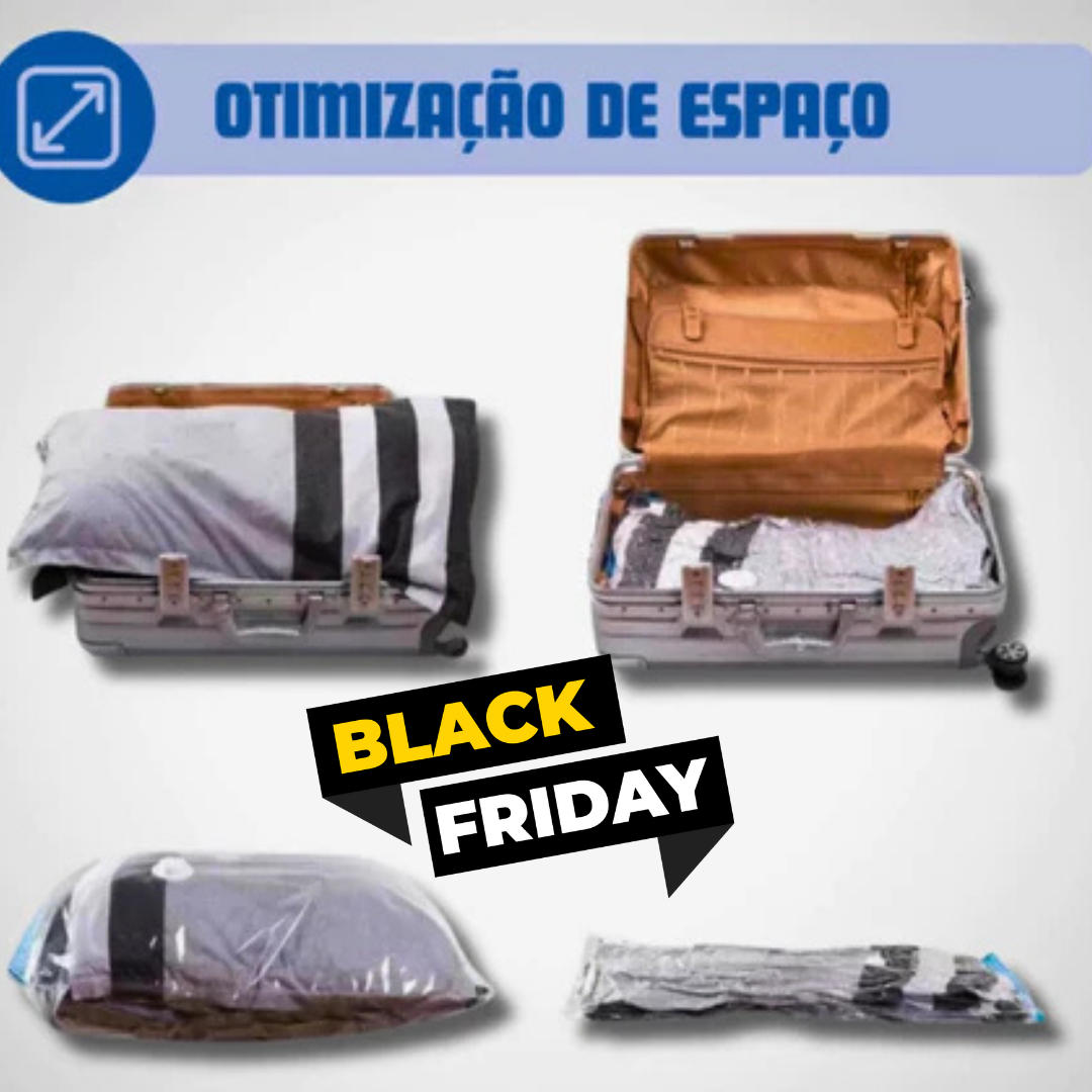 Kit 10 Sacos a Vácuo Reutilizáveis - Organize