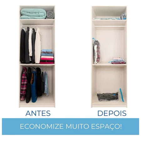 Kit Compact Premium – 5 Sacos a Vácuo + Bomba Elétrica