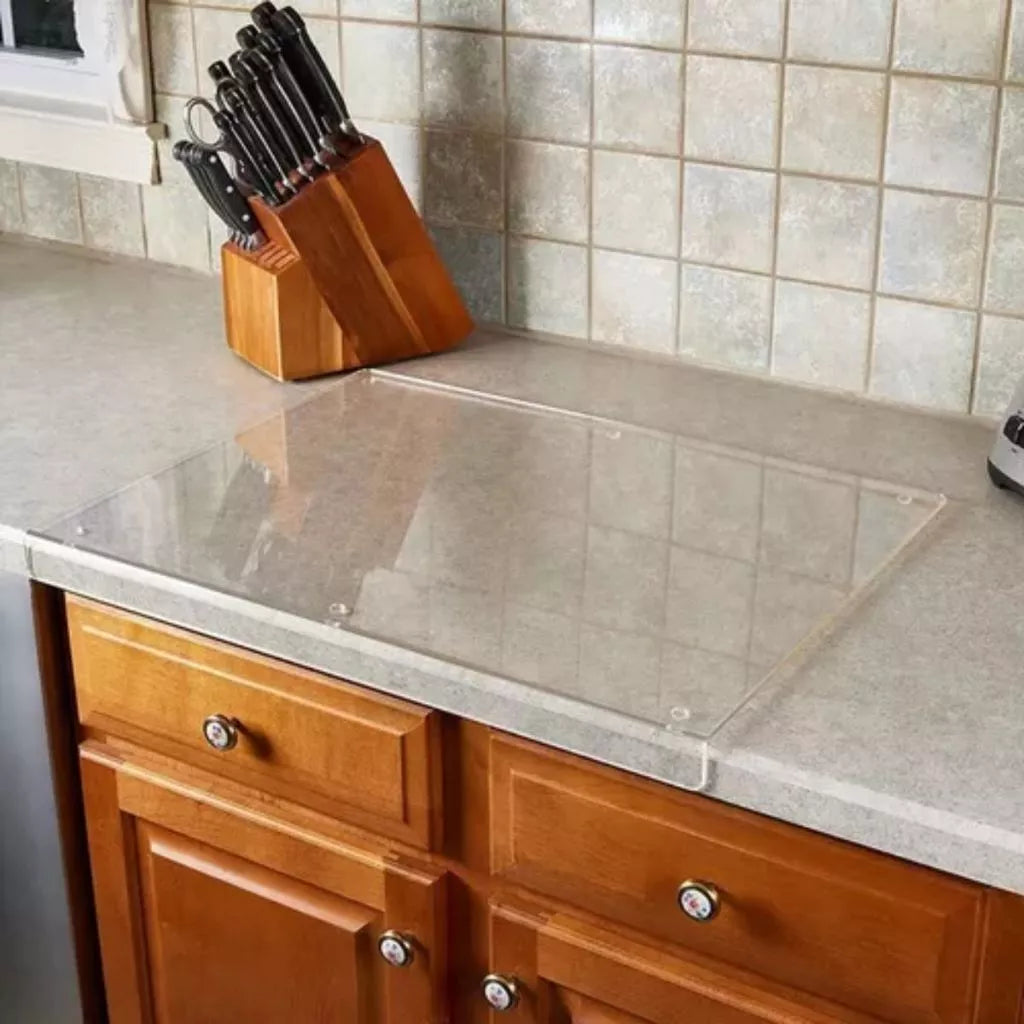 Tábua CrystalChef™ – Corte Preciso, Cozinha Organizada e Sofisticada