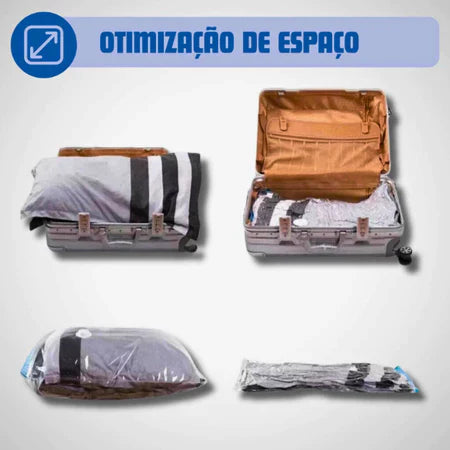 Kit 10 Sacos a Vácuo Reutilizáveis - Organize