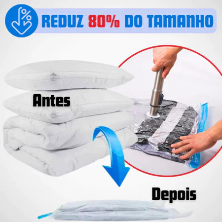 Kit 10 Sacos a Vácuo Reutilizáveis - Organize
